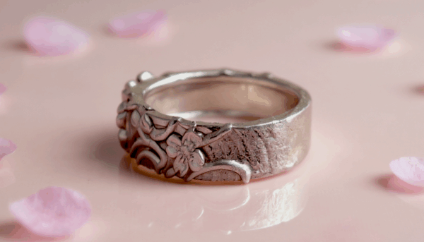 Anillo Flor de Cerezo – Renacer en Plata - Imagen 3
