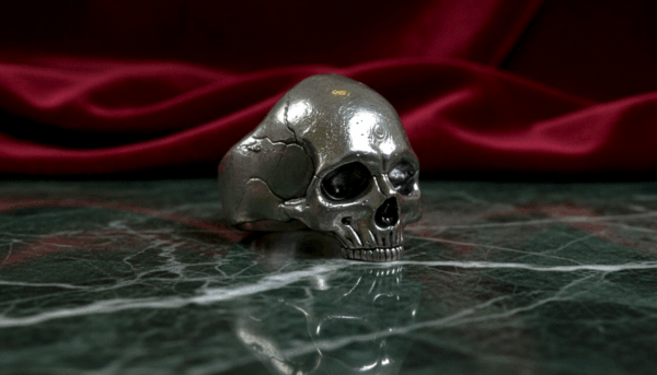 Anillo Cráneo Fragmentado – La Belleza de lo Mortal